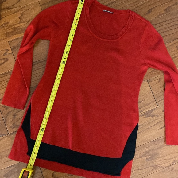 Oversized long sleeves Red & Black Tunic sweater - Size Medium - Picture 8 of 8